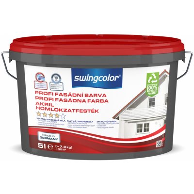Swingcolor Fasádní barva profesionální sněhobílá 5 l – HobbyKompas.cz