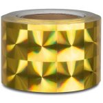 Hologramová samolepicí páska motiv 4 čtverce - šíře 10cm - zlatá