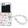 Pouzdro a kryt na mobilní telefon Samsung Pouzdro PROTEMIO 63806 BEADS Plastový kryt s přívěskem Samsung Galaxy Z Flip 5 5G SMALL FLOWER S