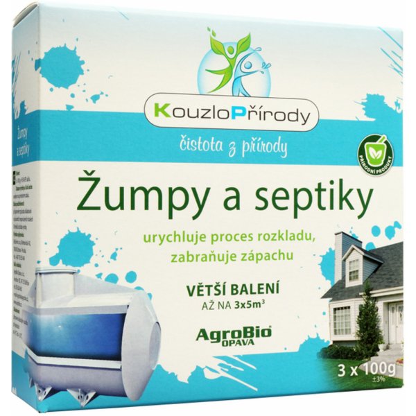 Přípravky pro žumpy, septiky a čističky AgroBio Kouzlo Přírody Žumpy a septiky 3x10