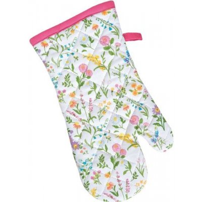 SCANquilt chňapka RUKAVICE DEKORO KVÍTÍ bílopestrá 18 x 32 cm – Zbozi.Blesk.cz