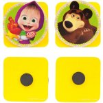 Bino Magnetky S klipem Máša a Medvěd dřevěné 2 ks – Sleviste.cz