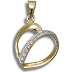 Gemmax Jewelry Zlatý přívěsek Srdíčko luxusní šperk se zirkony GLPCB 54831 – Hledejceny.cz