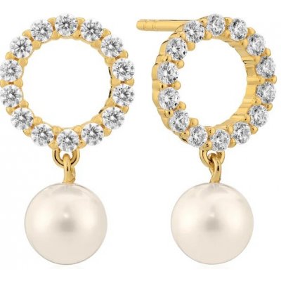 Sif Jakobs Elegantní náušnice s perlami Biella SJ-E2430-PCZ-YG – Sleviste.cz
