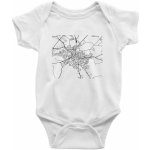 Mapy měst černobílé Klatovy Body kojenecké krátký rukáv bílé – Zboží Mobilmania