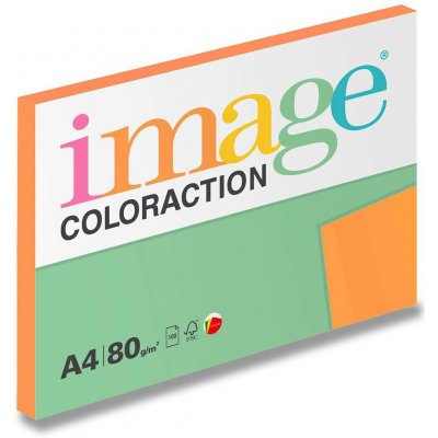 Image Coloraction barevný papír A4 80 g 100 listů reflexní oranžový – Sleviste.cz