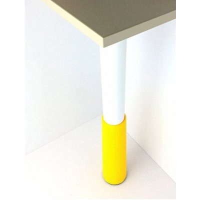 Stolová noha 580 mm nastavitelná dětská bílá/žlutá – Sleviste.cz