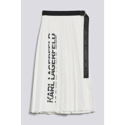 Karl Lagerfeld sukně midi áčková bílá – Zboží Mobilmania