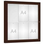 PROCITY Venkovní vitrína Classique, 6 x A4, plexi, hnědá – Zboží Živě