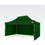 BRIMO Nůžkový stan 3x4,5 m ALU s 3 stěnami Zelená E. Alu – Zboží Mobilmania