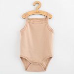 Kojenecké body bez rukávů New Baby Classic II světle béžové holka – Zboží Dáma