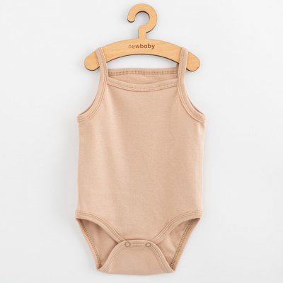 Kojenecké body bez rukávů New Baby Classic II světle béžové holka – Zboží Dáma