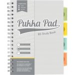 PUKKA PAD Spirálový sešit "Study Book", šedá, B5, linkovaný, 100 listů – Zboží Dáma