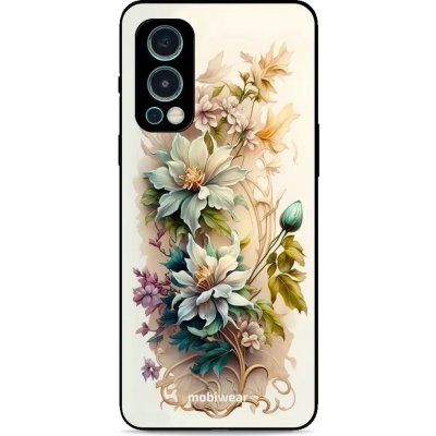 Pouzdro Mobiwear Glossy OnePlus Nord 2 5G - G014G Krémové květy