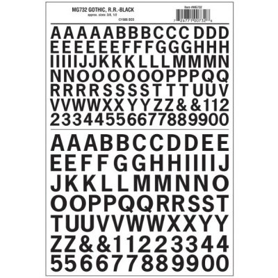 Woodland Scenics propisot písmena Gothic R.R. černá MG732 – Zboží Dáma