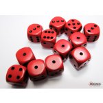Chessex Sada 36 kostek D6 12 mm červená/černá – Zboží Živě