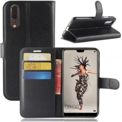 Pouzdro Wallet PU kožené Huawei P20 - černé – Zbozi.Blesk.cz