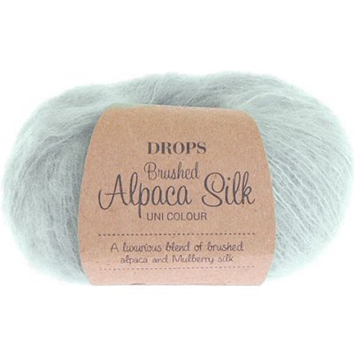 Příze DROPS Brushed Alpaca Silk 14 - světlá šedozelená – Hledejceny.cz