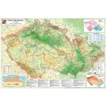 Česká republika obecně zeměpisná - nástěnná mapa 140 x 100 cm, lamino + 2 lišty – Zbozi.Blesk.cz