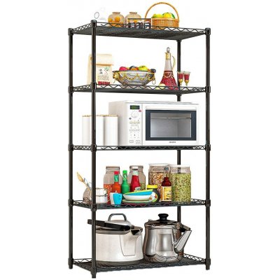 Kondela - Regál 5-policový SUER TYP 2 kov černý lak – Zboží Mobilmania