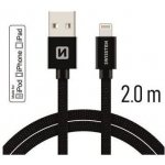 Swissten 71524301 USB 2.0 typ A na Lightning, USB 2.0, zástrčka A - zástrčka Lightning, MFi, opletený, 2m, černý – Hledejceny.cz