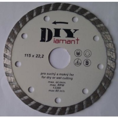DIY DIYT115 Diamantový řezný kotouč DIY TURBO – Zboží Dáma