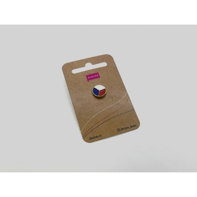 Kulatý odznak vlajka ČR, bez pryskyřice Alerion – Sleviste.cz