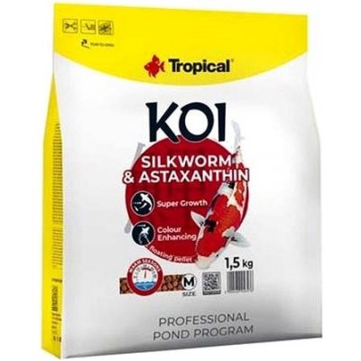 Tropical Koi Silkworm & Astaxanthin Pellet M 5 l, 1,5 kg