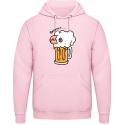 AWDis Hoodie Mikina Design Pivooooo prosím Miminkovská růžová