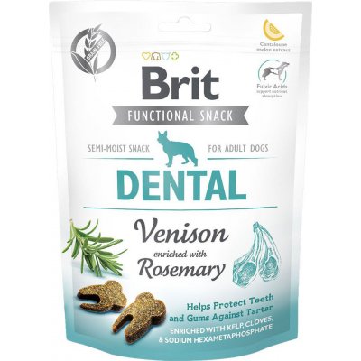 Brit Care Dog Functional Snack Dental Venison poloměkký pamlsek z jeleního masa s rozmarýnem 150 g – Hledejceny.cz