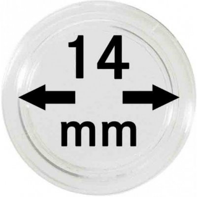 Lindner Plastová kapsle na mince Velikost: 14 mm – Zboží Mobilmania