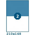 Print etikety 210 x 148 mm 2 etikety na A4 100 listů, bílé - V0002535 – Hledejceny.cz