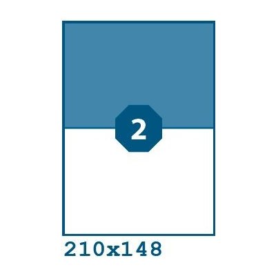 Print etikety 210 x 148 mm 2 etikety na A4 100 listů, bílé - V0002535 – Hledejceny.cz