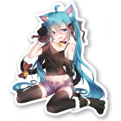 Vocaloid Samolepka Cat Hatsune Miku – Zboží Živě