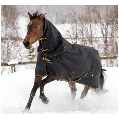 Bucas Výběhová deka Irish Turnout + Neck black gold – Sleviste.cz
