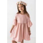 Lily Grey dívčí slavnostní boho šaty pudrově růžové – Zboží Dáma
