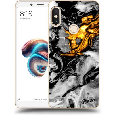 Pouzdro Picasee silikonové Xiaomi Redmi Note 5 Global - Black Gold 2 čiré – Zboží Mobilmania