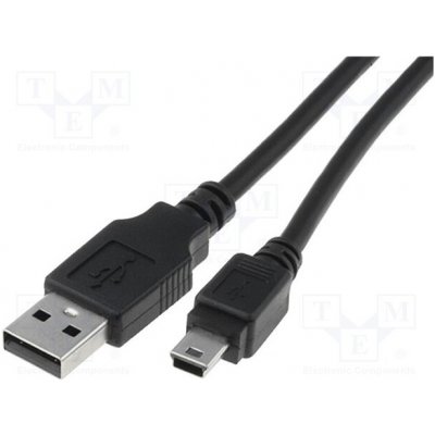 Digitus AK-300108-030-S USB 2.0, USB A vidlice, USB B mini vidlice, niklovaný, 3m – Zbozi.Blesk.cz