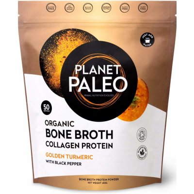 Planet Paleo BIO Sušený hovězí vývar s kurkumou 450 g – Zboží Dáma