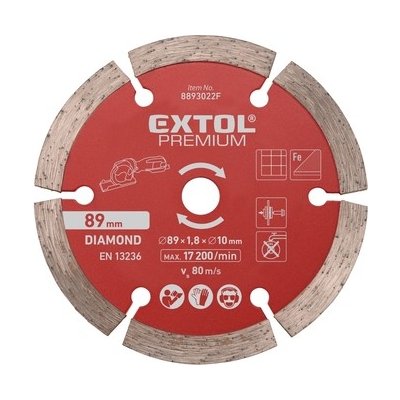 Extol Premium (8893022F) segmentový,Ř89x1,0x10mm – Zbozi.Blesk.cz