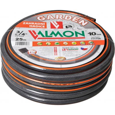 Valmon PVC 1117SE GARDEN neprůhledná 1" šedá s oranžovým páskem 25 m 11117SE2525 – Hledejceny.cz