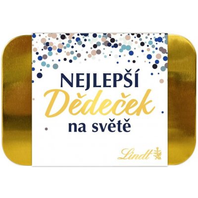 Lindt Lindor Zlatá plechovka pralinek Nejlepší Dědeček na světě 200 g – Zbozi.Blesk.cz