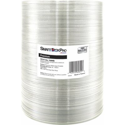 Smartdisk CD-R, 700MB, 52x, printable, wrap, 100ks (69825) – Zboží Živě
