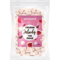 Allnature Mrazem sušené jahody v bílé čokoládě 100 g