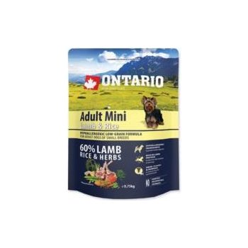 Ontario Adult Mini Lamb & Rice 0,75 kg