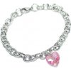 Náramek SILVEGO Ocelový se Swarovski Elements Srdce Light Rose LSW085B