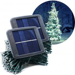 Solar SolarCentre Vánoční SADA 2x Solární LED řetězCentre Elan SS9944 200 LED 20m studená bílá 21975