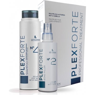 Lendan PlexForte šampón 300 ml + sprej 200 ml kosmetická sada pro poškozené vlasy