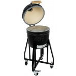 Pro-Tech shop Kompaktní keramický gril kamado s teploměrem a dvěma rošty černý 55766 – Hledejceny.cz