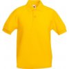 Dětské tričko Fruit Of The Loom směsové polo triko 65 35 Žlutá